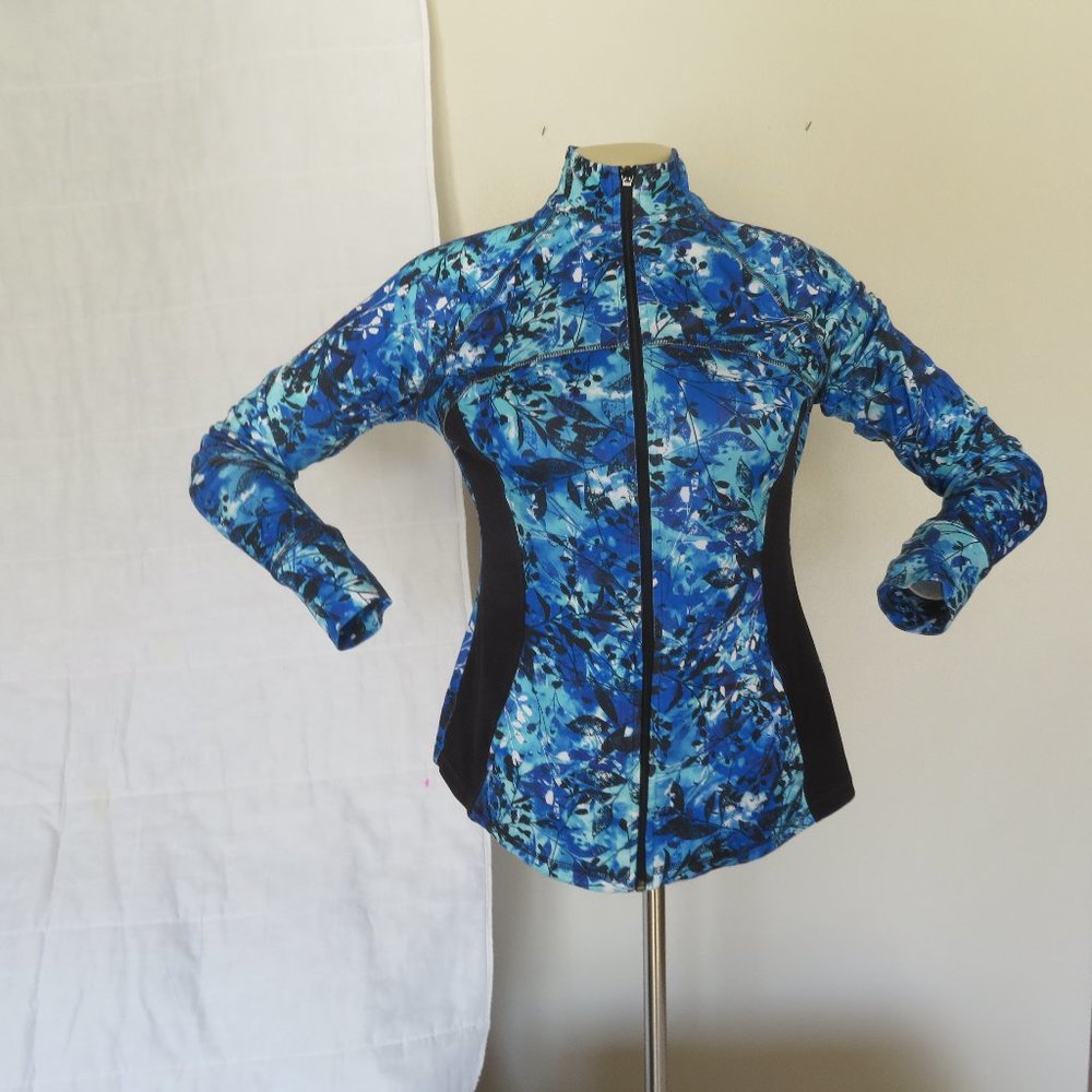 WOMENS WORKOUT JACKET   BLUE/BLACK